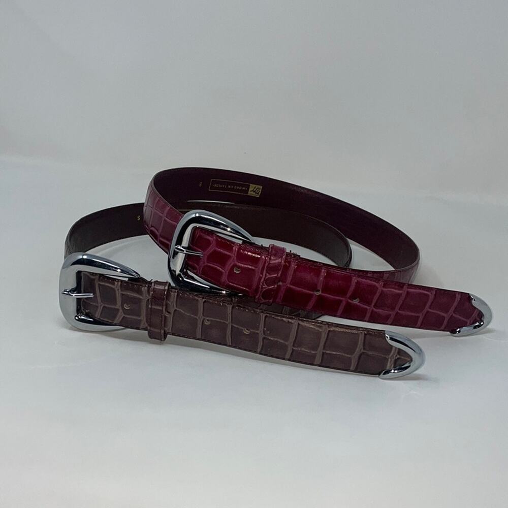 Morgan Taylor leather alligator belt bundle women’s S